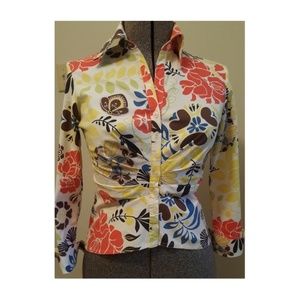 Finley Women's  Cotton Stretch Ruched Fitted Top